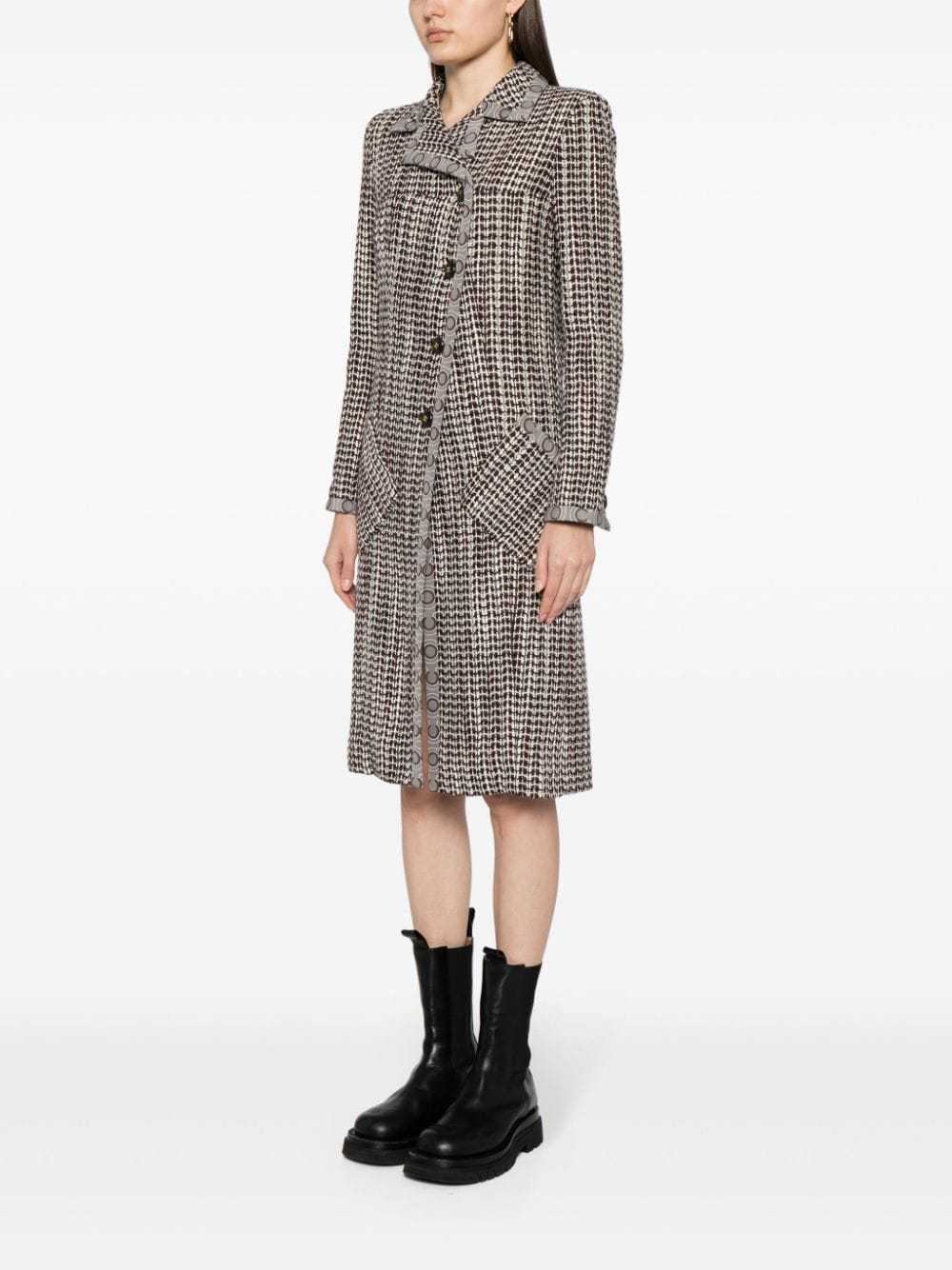 CHANEL Pre-Owned 2001 single-breasted tweed coat … - image 3