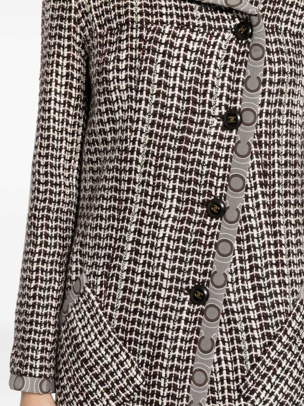 CHANEL Pre-Owned 2001 single-breasted tweed coat … - image 5