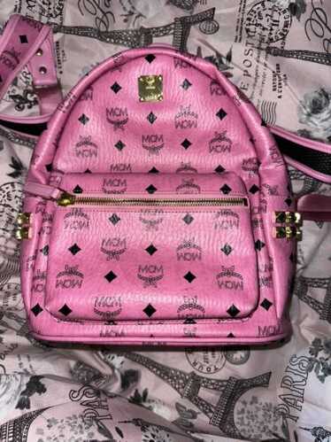 Pink mcm backpack women - Gem