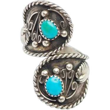 Navajo FRANK authentic GUERRO Sterling Silver Turquoise Men's Ring