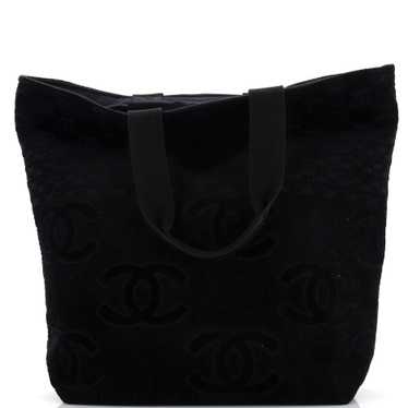 CHANEL CC Beach Tote Terry Cloth Large