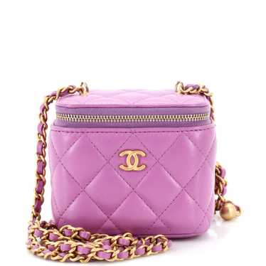 CHANEL Pearl Crush Vanity Case with Chain Quilted… - image 1