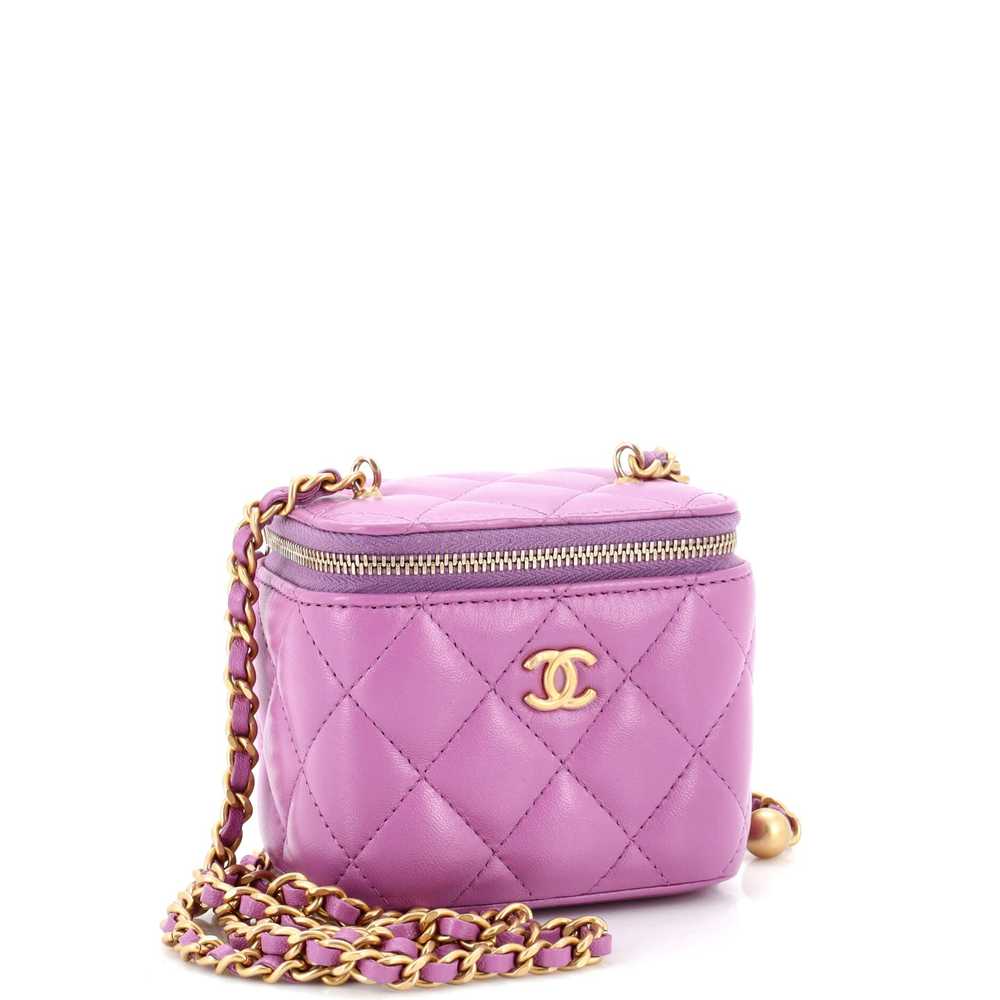 CHANEL Pearl Crush Vanity Case with Chain Quilted… - image 3