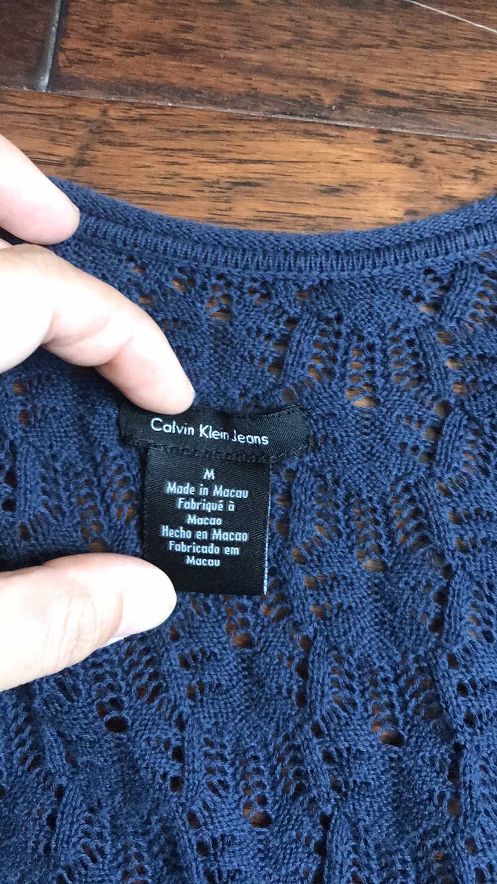 Calvin Klein Calvin Klein top knotted size M pre … - image 2