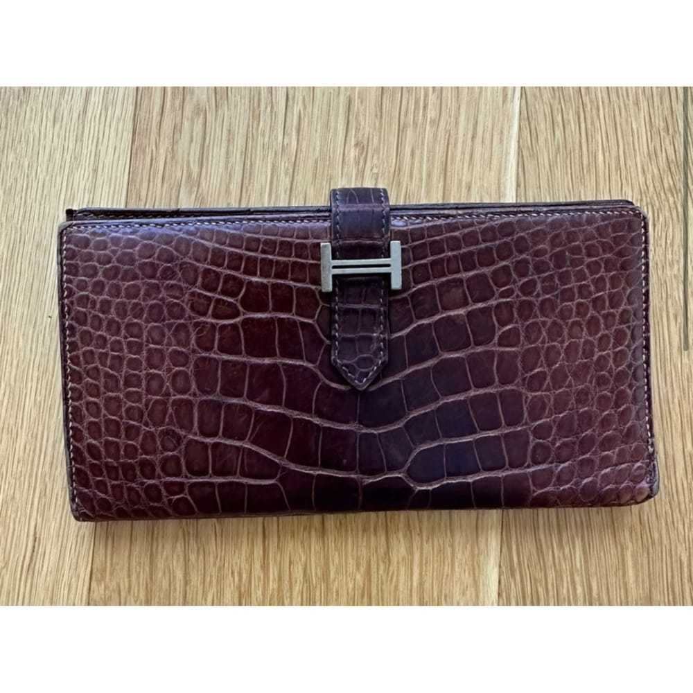 Hermès Béarn alligator wallet - image 2