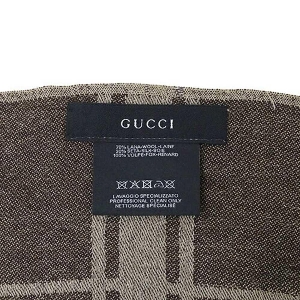 Gucci GUCCI Stole Women's Wool Brown 254017 Fox F… - image 6