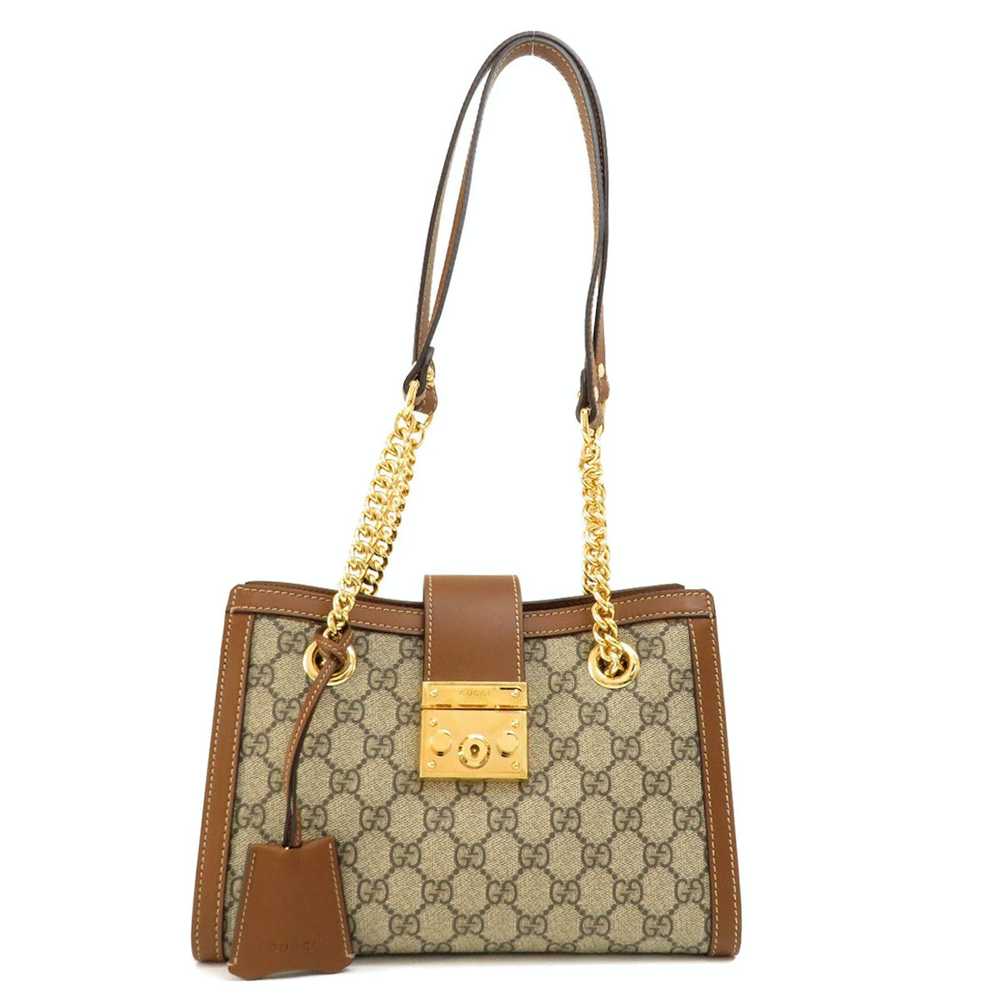 Gucci Gucci Padlock GG Small Handbag Leather Brown - image 1