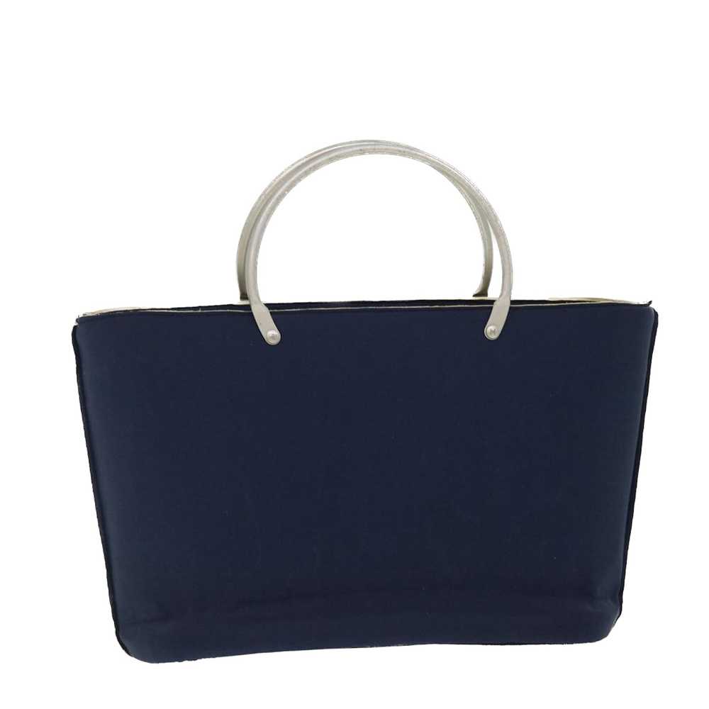 Chanel CHANEL Hand Bag Canvas Navy CC Auth bs8016 - image 1