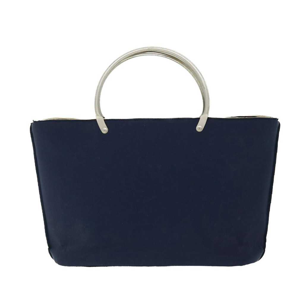 Chanel CHANEL Hand Bag Canvas Navy CC Auth bs8016 - image 2