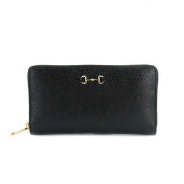 Gucci Gucci Horsebit Round Zipper Long Wallet Lea… - image 1