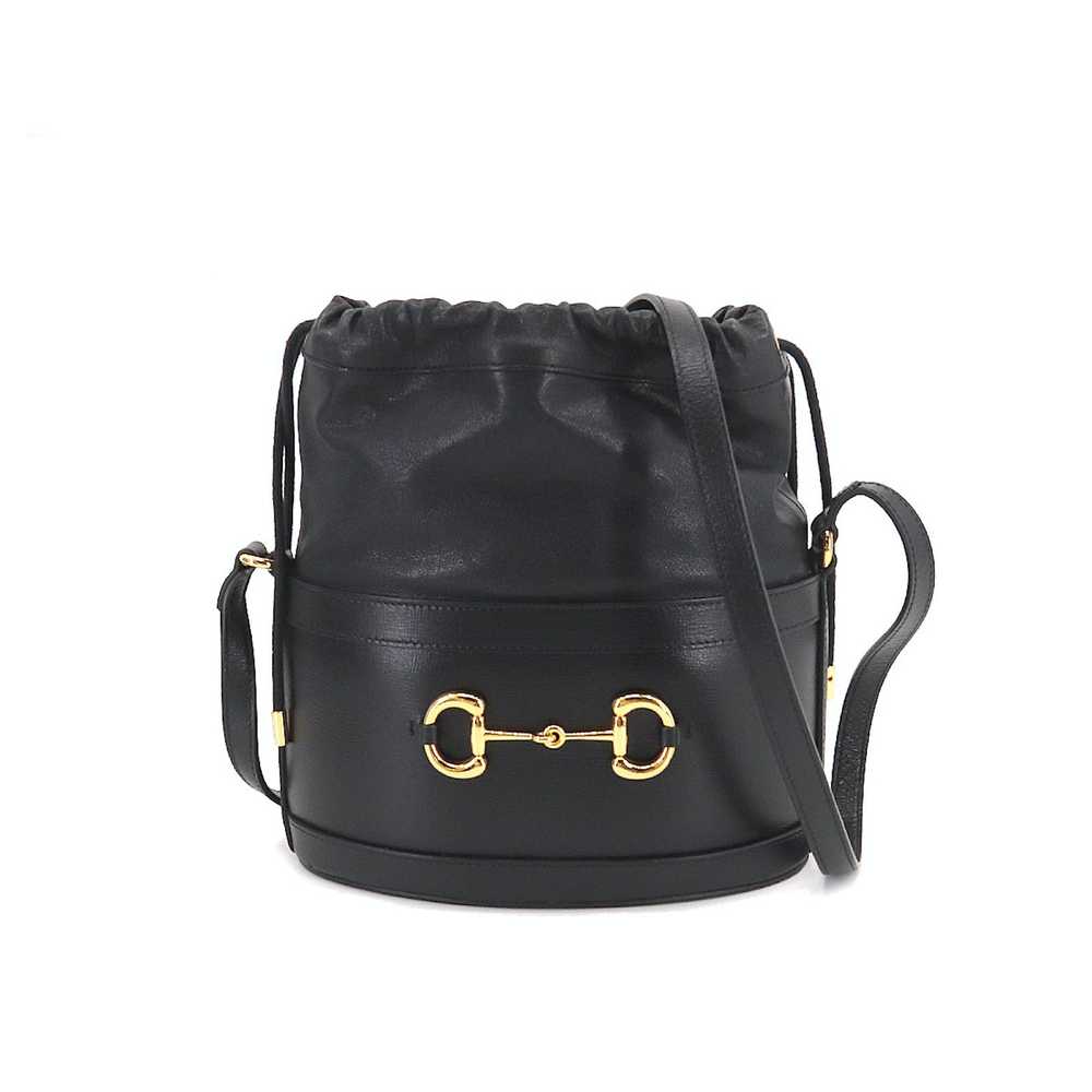 Gucci Gucci Horsebit 1995 Bucket Bag Shoulder Lea… - image 1