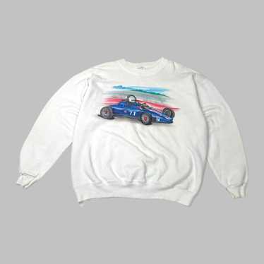 Racing × Vintage Vintage 90s air brush racing swe… - image 1