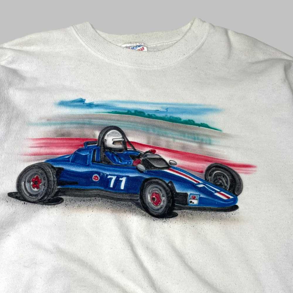 Racing × Vintage Vintage 90s air brush racing swe… - image 2