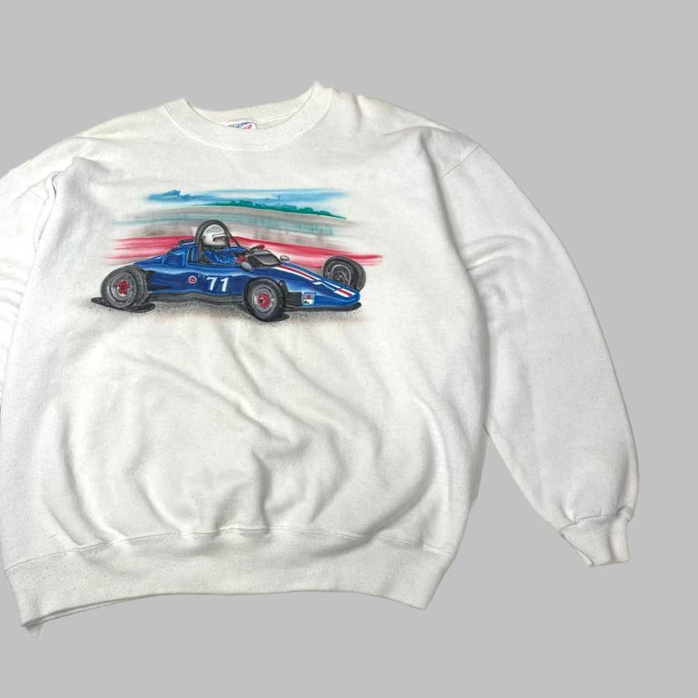 Racing × Vintage Vintage 90s air brush racing swe… - image 3