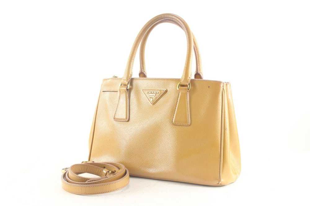 Prada Prada Tan Brown Leather Luxe Tote 2way with… - image 12