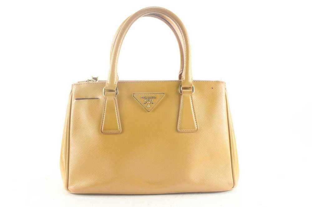 Prada Prada Tan Brown Leather Luxe Tote 2way with… - image 1