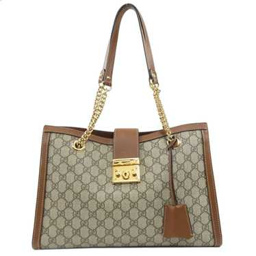 Gucci Gucci Padlock GG Tote Bag Brown