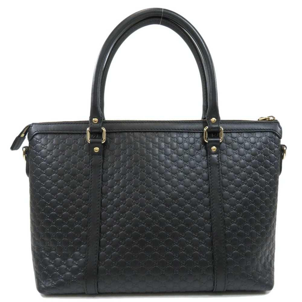 Gucci Gucci Micro Shima Tote Bag Leather Black - image 1