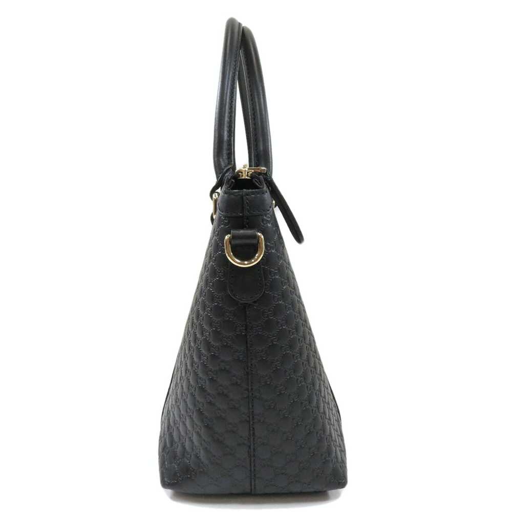 Gucci Gucci Micro Shima Tote Bag Leather Black - image 2