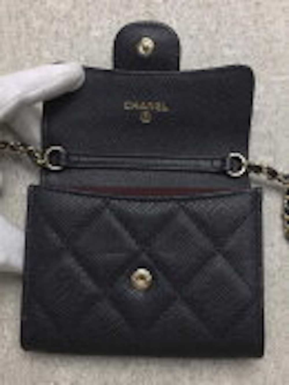 Chanel Chanel Leather Matelasse Chain Wallet - image 4