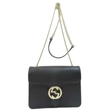 Gucci Gucci Chain Interlocking Shoulder Bag Leath… - image 1