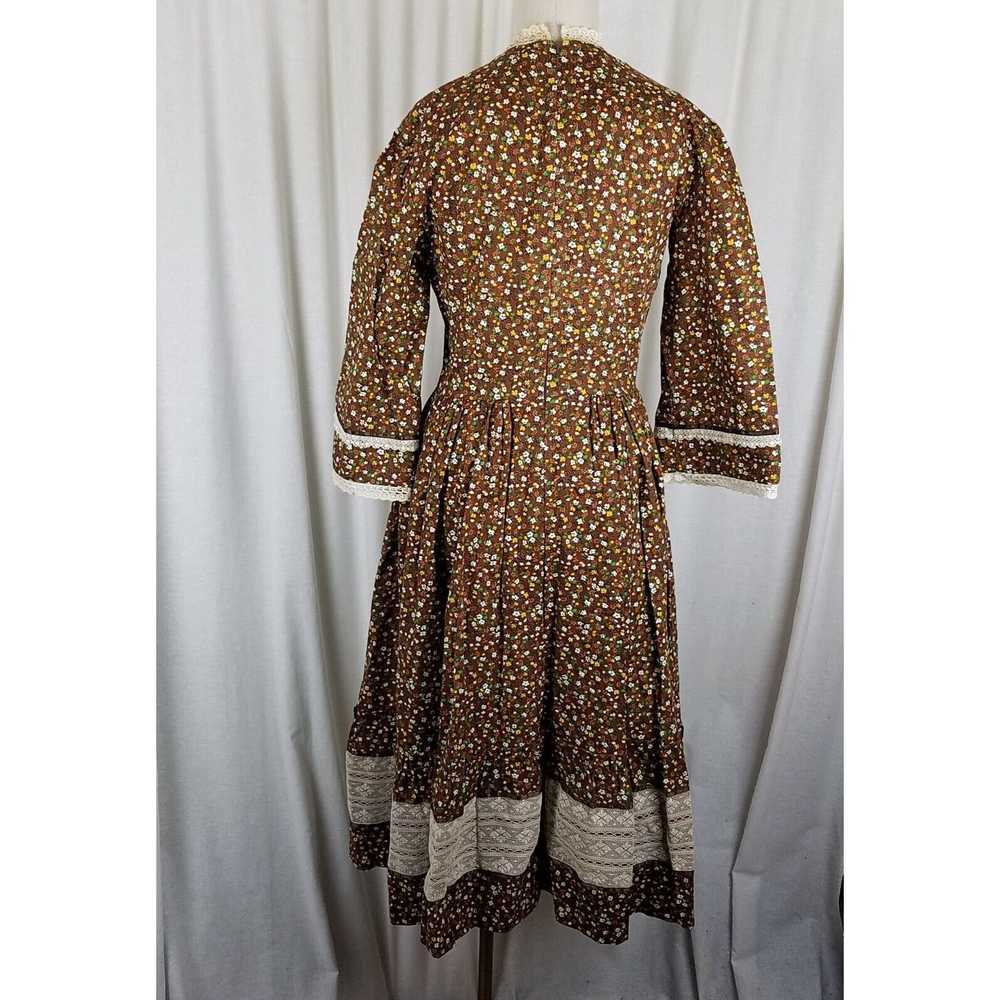 Handmade Vtg Calico Peasant Prairie Dress Cabinco… - image 5