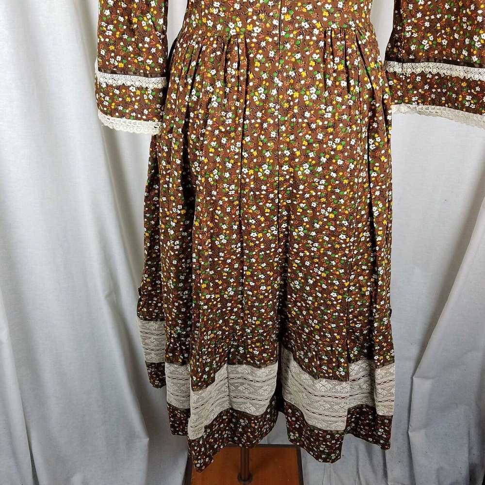 Handmade Vtg Calico Peasant Prairie Dress Cabinco… - image 7