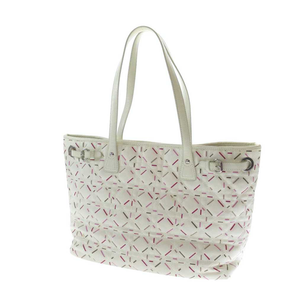 Dior Dior Logo Charm Tote Bag Coated Canvas White - image 1