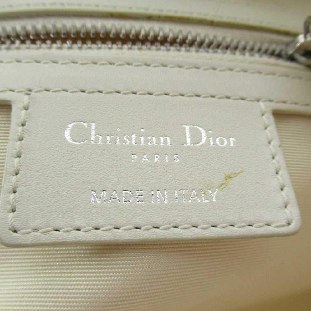 Dior Dior Logo Charm Tote Bag Coated Canvas White - image 5