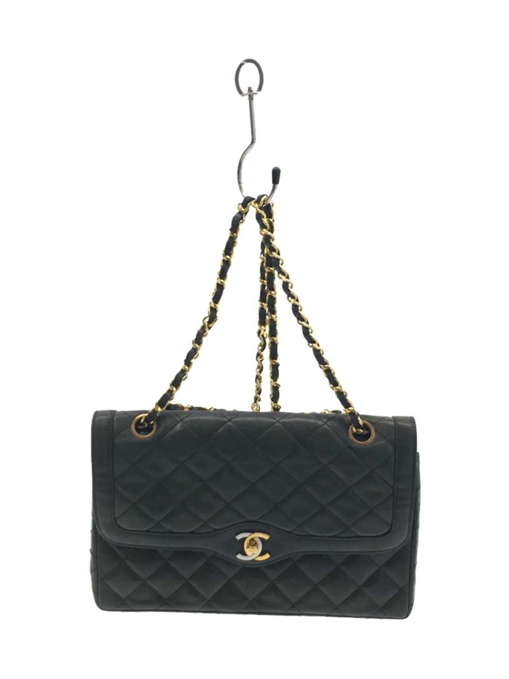 Chanel Chanel Lamb Leather Chain Shoulder Bag Bla… - image 1