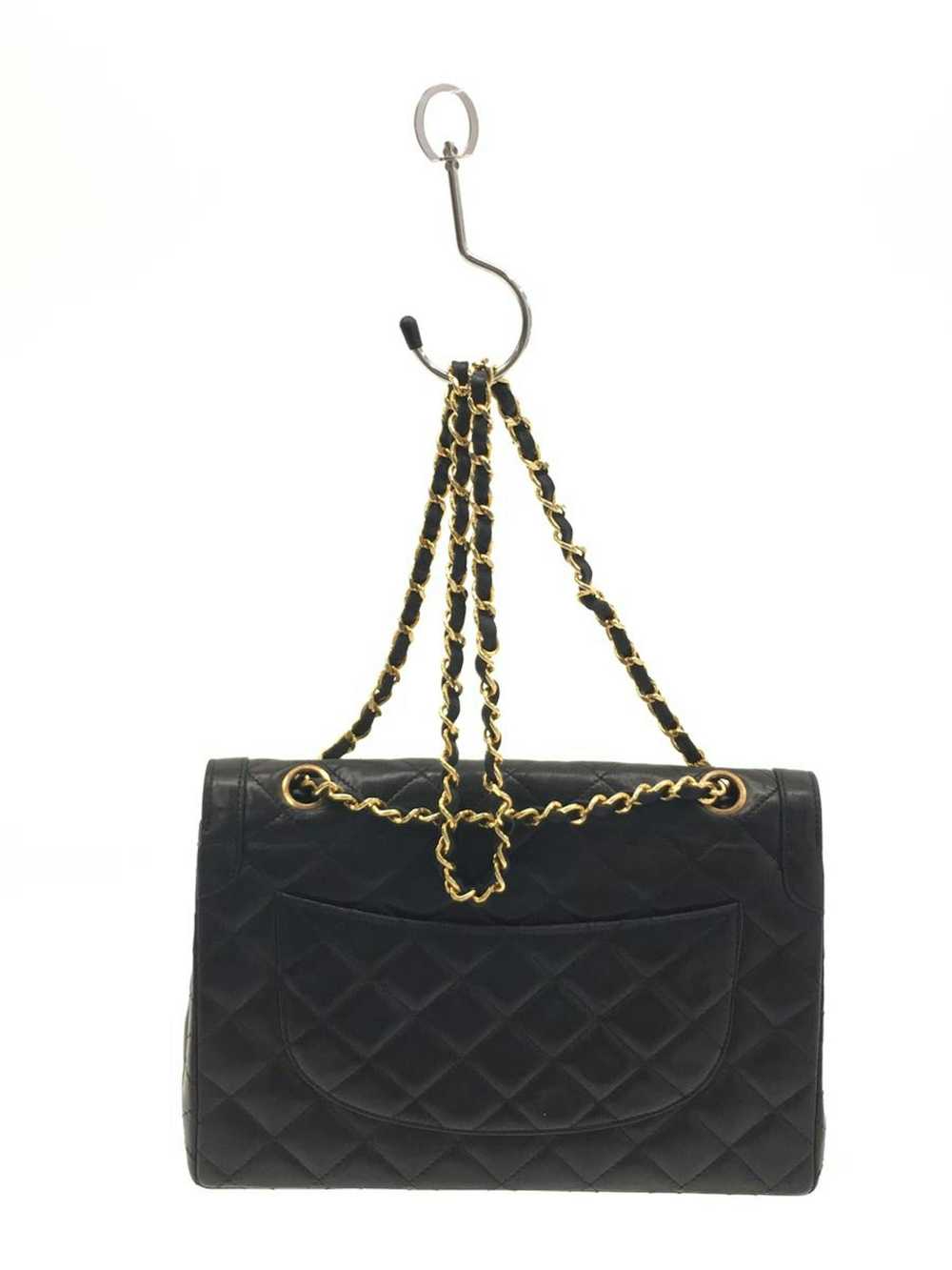 Chanel Chanel Lamb Leather Chain Shoulder Bag Bla… - image 3