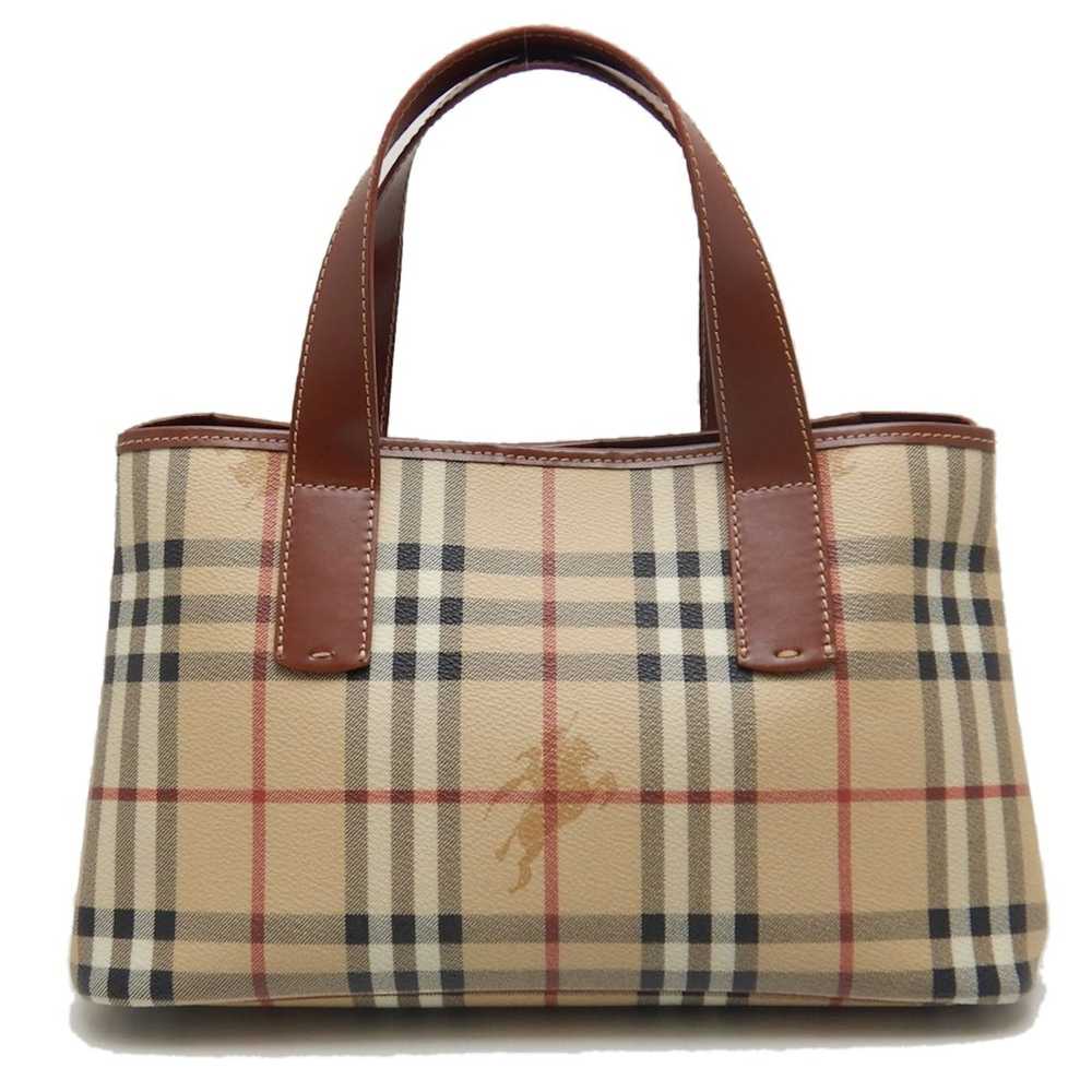 Burberry Burberry Handbag London Leather Check Br… - image 1