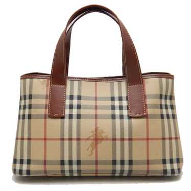 Burberry Burberry Handbag London Leather Check Br… - image 1
