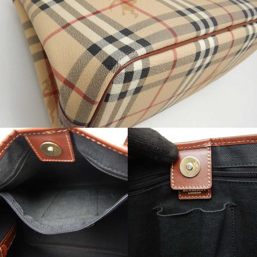 Burberry Burberry Handbag London Leather Check Br… - image 9