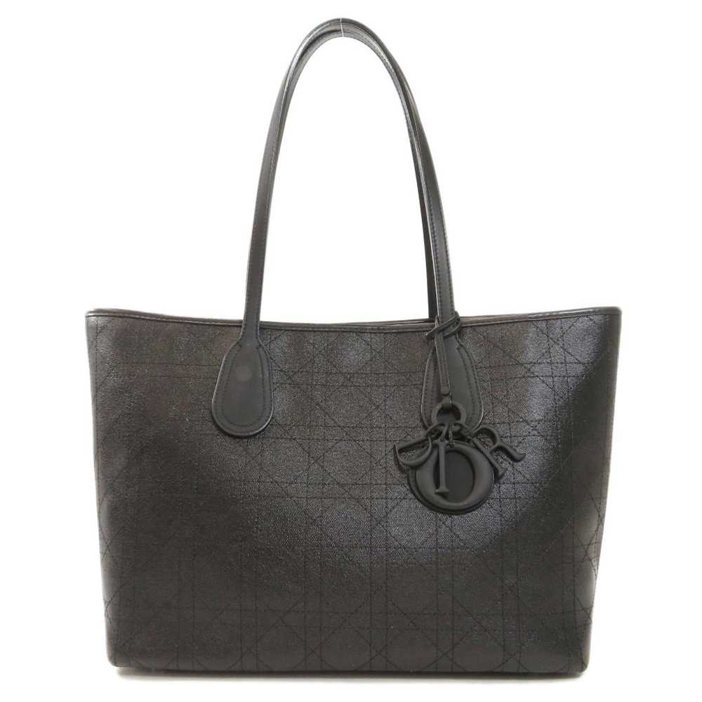 Dior Dior Cannage Stitch Tote Bag Leather Black - image 1