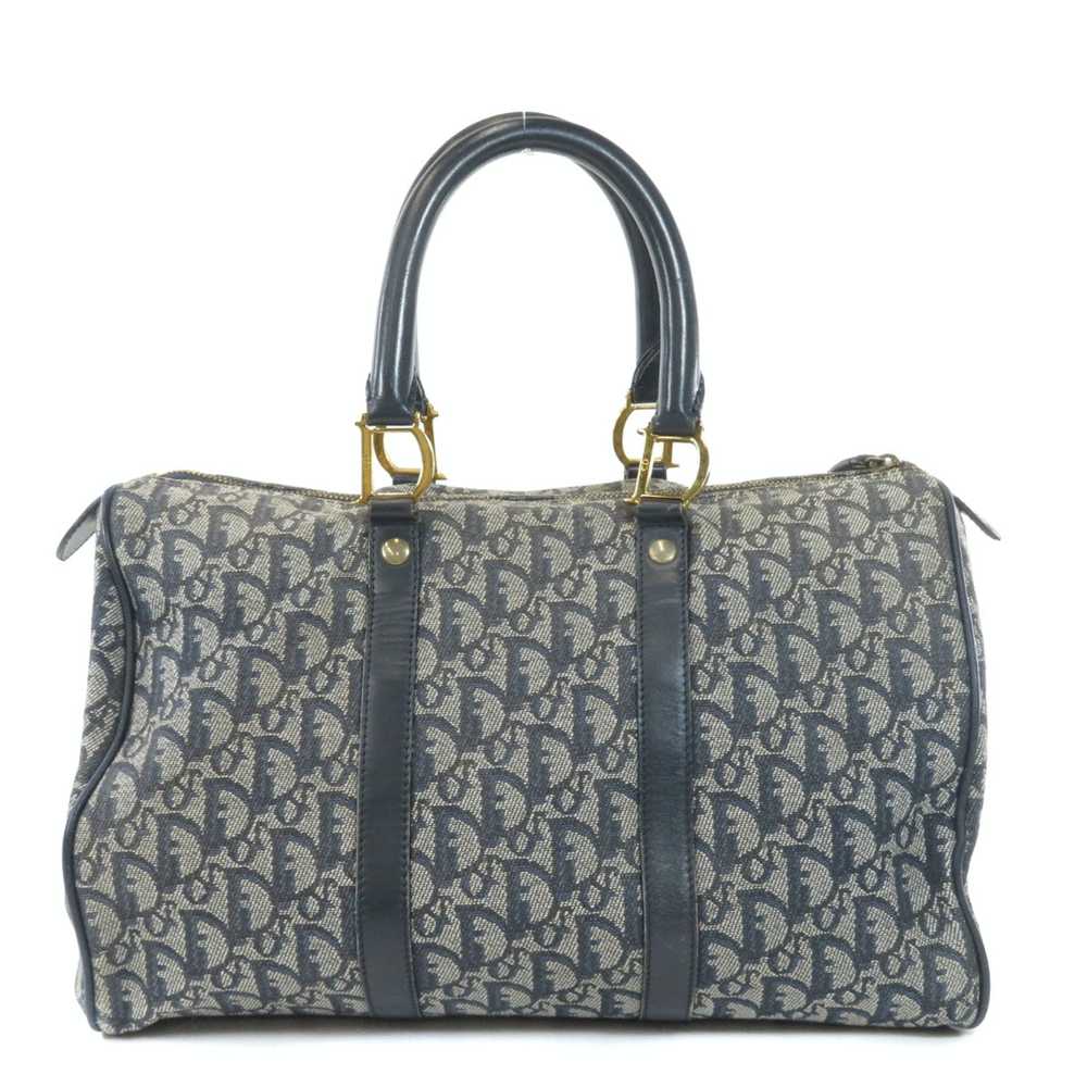 Dior Dior Trotter Pattern Boston Bag Canvas Navy - image 2