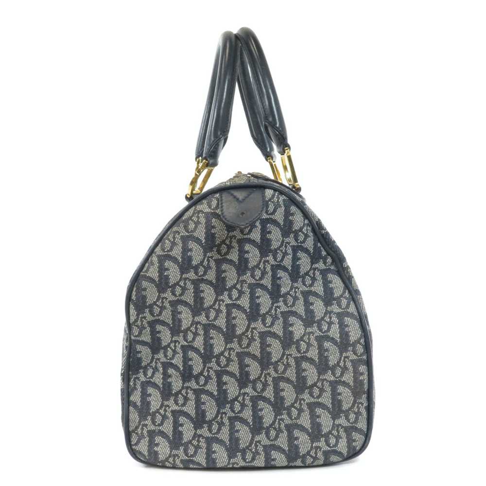 Dior Dior Trotter Pattern Boston Bag Canvas Navy - image 3