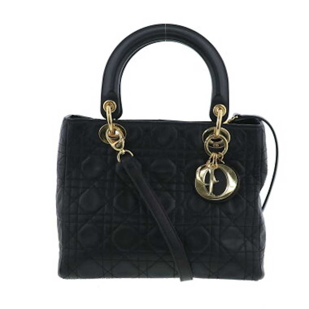 Dior Dior Lady Medium Canage Lambskin Handbag - image 1