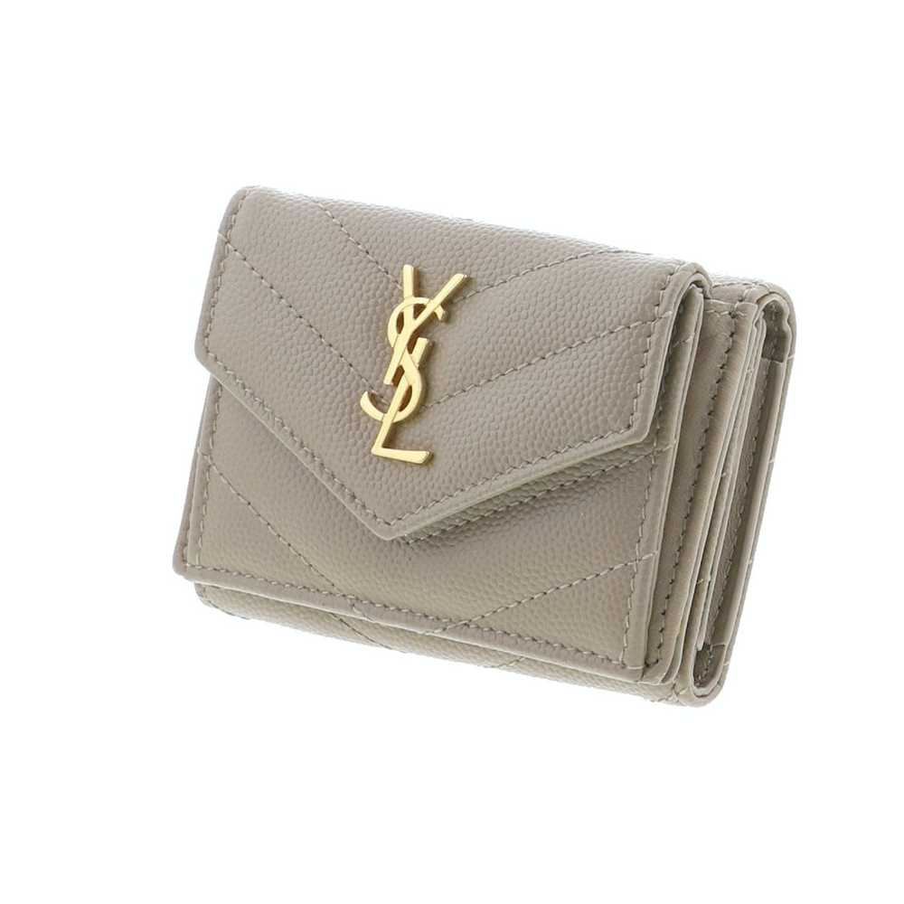 Yves Saint Laurent Yves Saint Laurent Leather Tri… - image 2