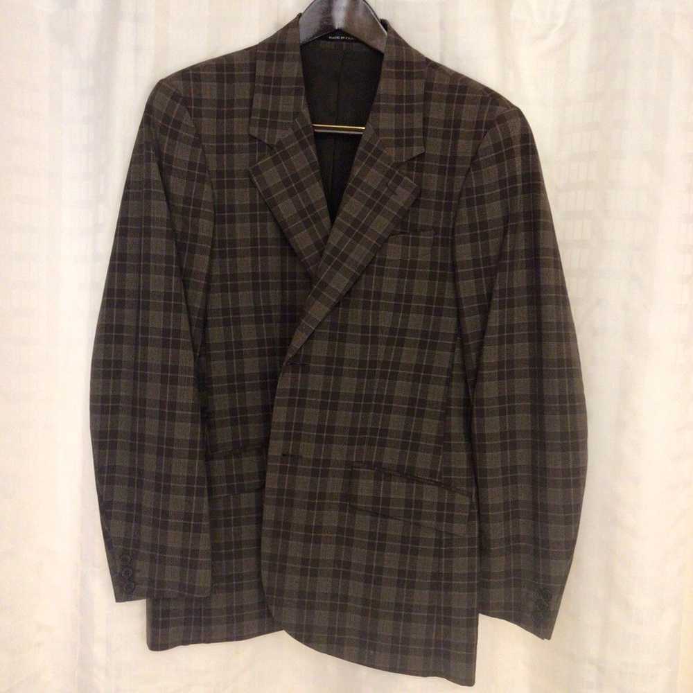 Agnes B. Agnes b. Paris size 50 brown plaid 2-poc… - image 1