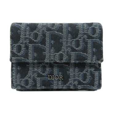 Dior Dior Trotter Bifold Wallet Coin Purse Canvas… - image 1