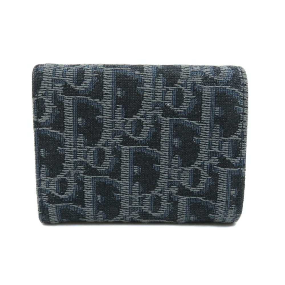 Dior Dior Trotter Bifold Wallet Coin Purse Canvas… - image 2