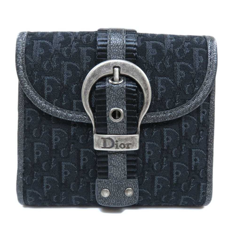 Dior Dior Trotter Bifold Wallet Coin Purse Canvas… - image 1