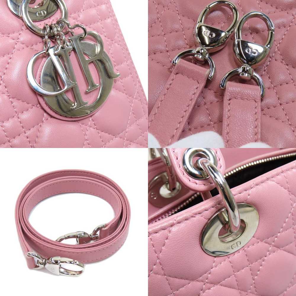 Dior Dior 2way Handbag Lambskin Pink - image 4