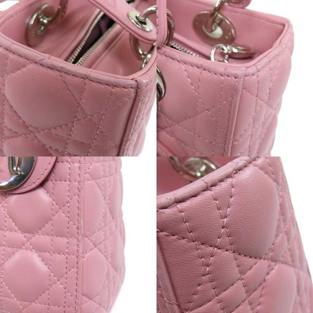 Dior Dior 2way Handbag Lambskin Pink - image 5