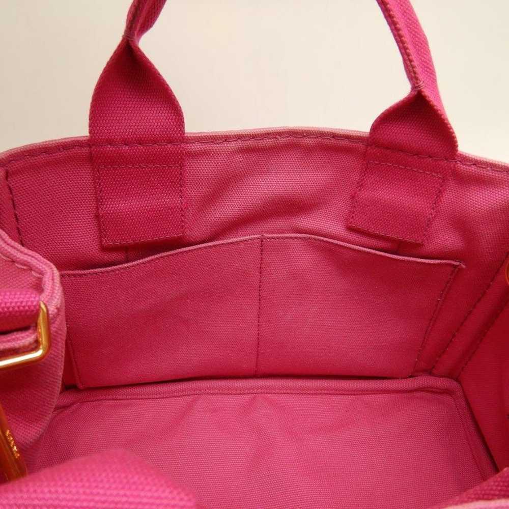 Prada Prada Canapa Canvas Fuxia Pink 2way Tote Bag - image 5