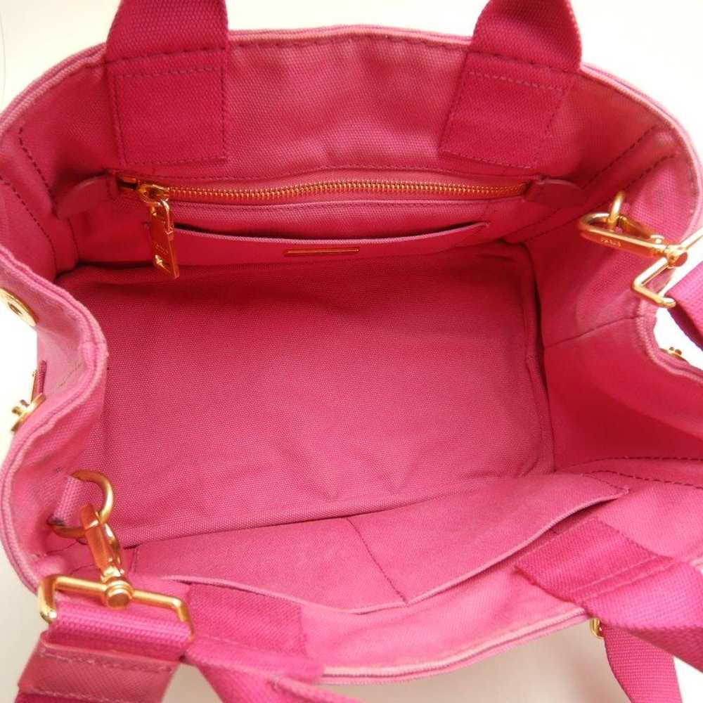 Prada Prada Canapa Canvas Fuxia Pink 2way Tote Bag - image 6