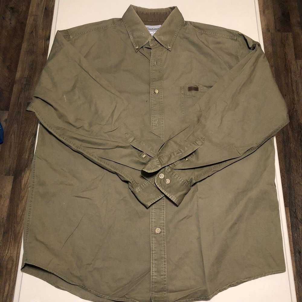 Carhartt Carhartt Size Large Cotton Twill Shirt T… - image 1