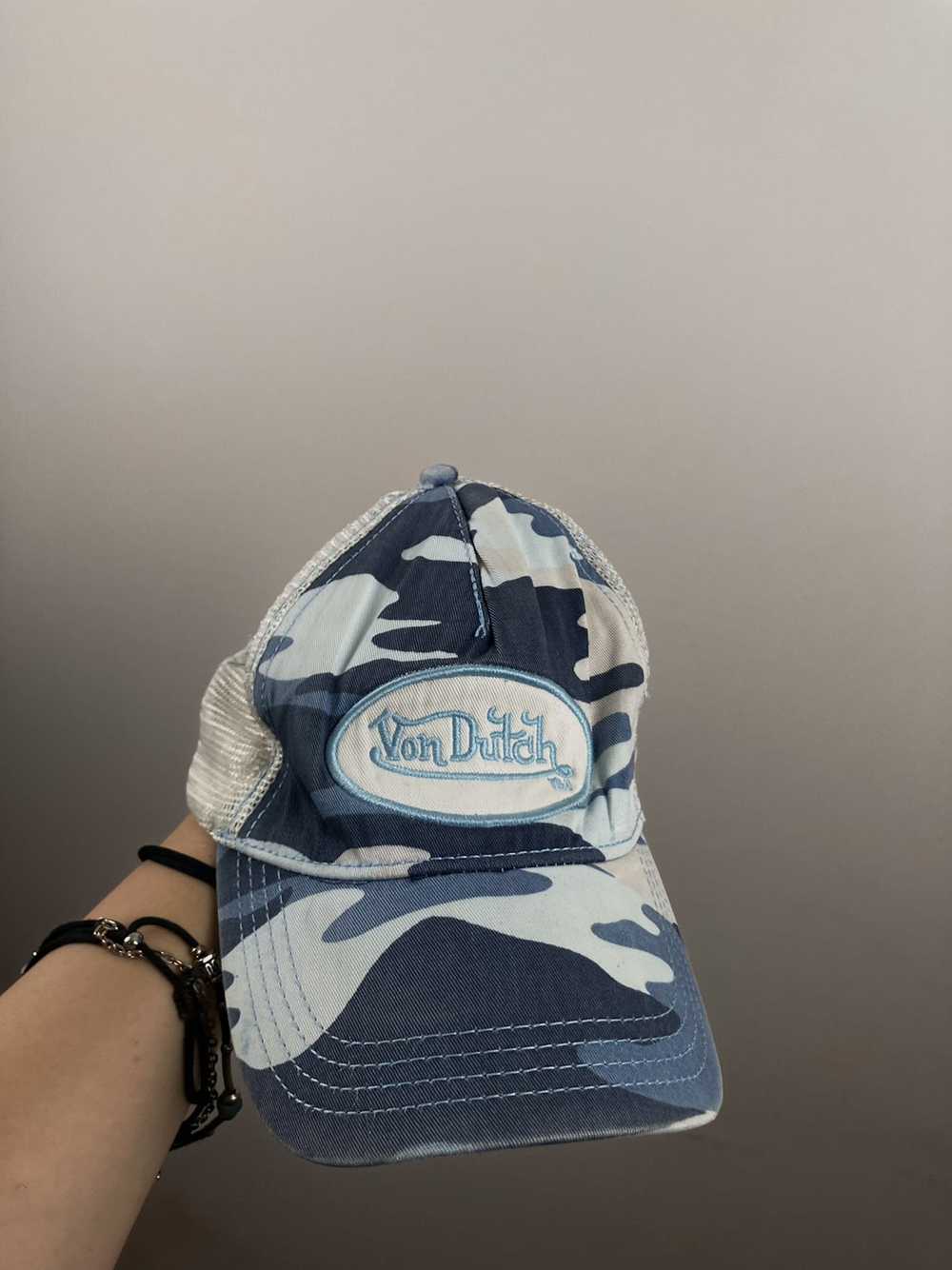 Vintage × Von Dutch Von Dutch Vintage Blue Camo Cap - Gem