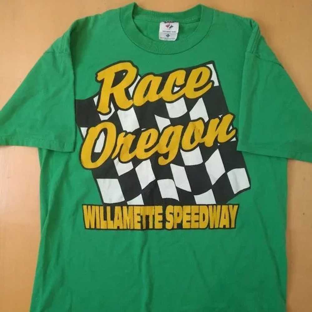 Jerzees × Racing × Vintage Vintage Race Oregon Wi… - image 2